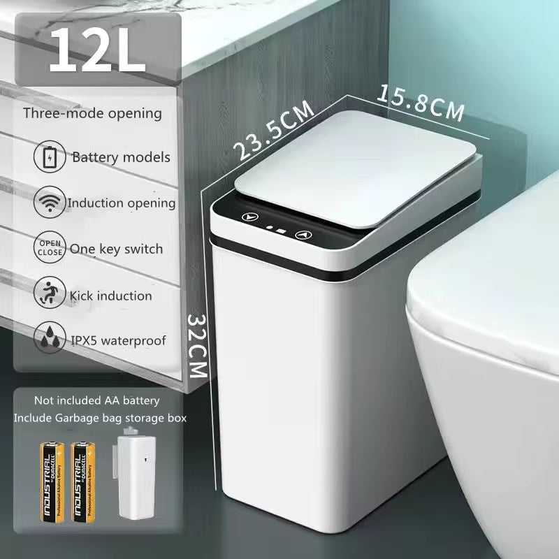 Xiaomi  Intelligent Trash Can Smart Sensor Dustbin 12L Electric Automatic Rubbish Can USB Waterproof Induction Garbage Bin