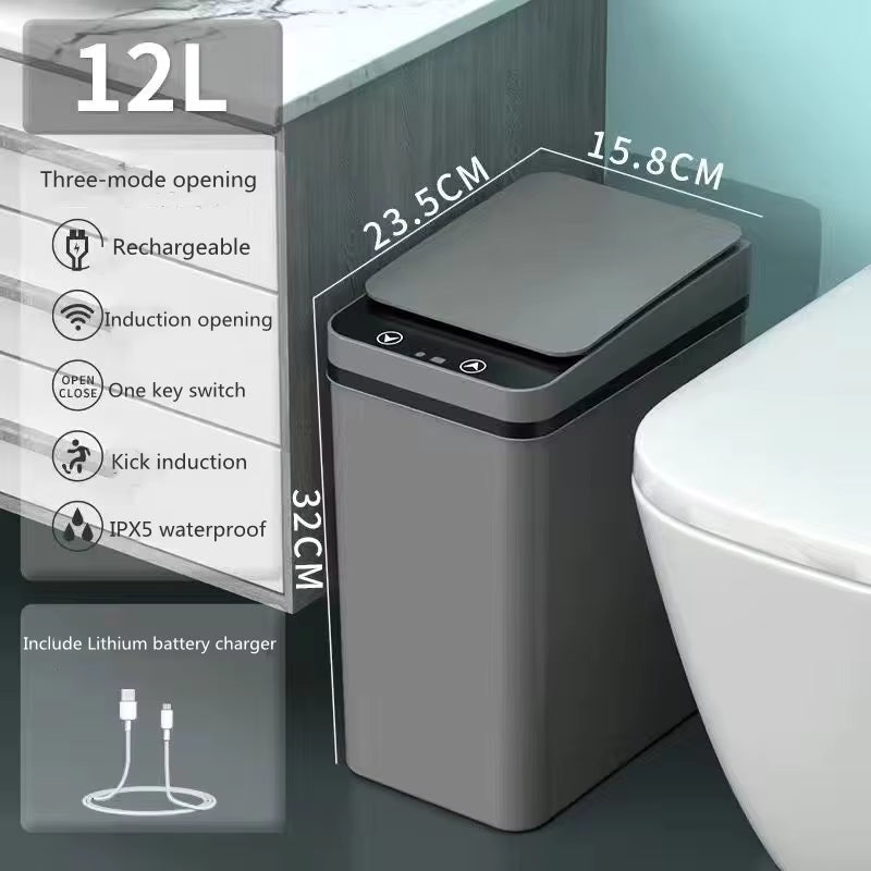 Xiaomi  Intelligent Trash Can Smart Sensor Dustbin 12L Electric Automatic Rubbish Can USB Waterproof Induction Garbage Bin