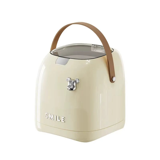 Beishan 2L Luxury Desktop Trash Can, Small Paper Basket with Handle, Suitable for Offices, Bedrooms, Living Rooms, Etc