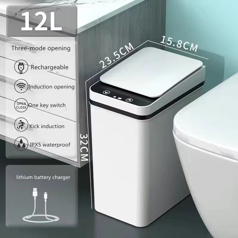 Xiaomi  Intelligent Trash Can Smart Sensor Dustbin 12L Electric Automatic Rubbish Can USB Waterproof Induction Garbage Bin