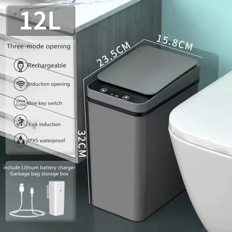 Xiaomi  Intelligent Trash Can Smart Sensor Dustbin 12L Electric Automatic Rubbish Can USB Waterproof Induction Garbage Bin