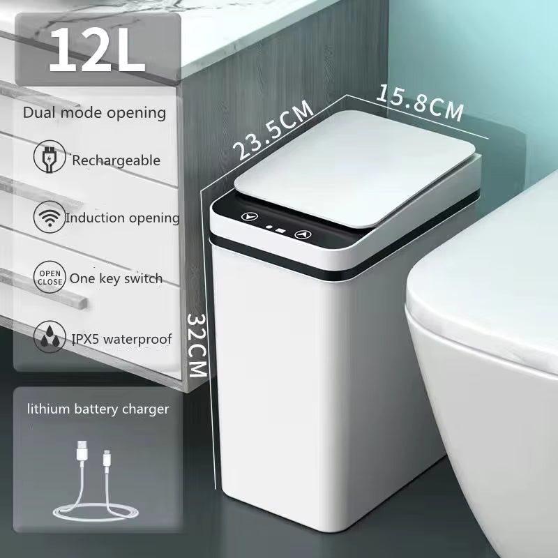 Xiaomi  Intelligent Trash Can Smart Sensor Dustbin 12L Electric Automatic Rubbish Can USB Waterproof Induction Garbage Bin