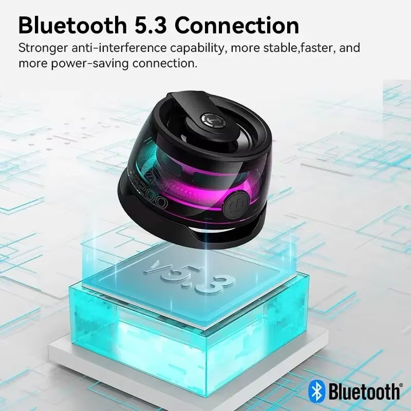 Portable Bluetooth Speaker HECATE G200 RGB Lighting Magnetic Speaker BT5.3 Mini Sound Box 7 Hours Playback Phone Holder